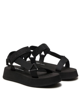 Calvin Klein Jeans Sandale Sandal Velcro Webbing In Mtl YW0YW01480 Crna