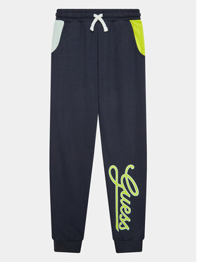 Guess Guess Donji dio trenerke L3YQ34 KA6R3 Tamnoplava Relaxed Fit
