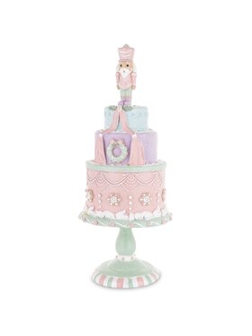 MIAhome MIAhome Figurka świąteczna Tort 41,5x17x17 cm Różowy