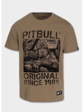 PITBULL PITBULL T-Shirt Koszulka męska DRIVE XXL Beżowy Regular Fit