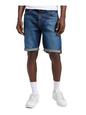 Lee Lee Szorty jeansowe 112363928 Granatowy Regular Fit