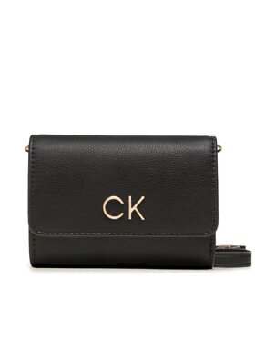 Calvin Klein Calvin Klein Дамска чанта Re-Lock Trifold Sm W/Strap K60K611010 Черен