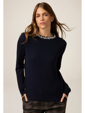 Oltre Oltre Sweter M330J005070N034 Niebieski Regular Fit
