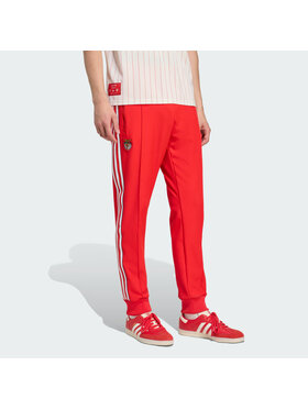 adidas adidas Spodnie dresowe Benfica Czerwony Slim Fit