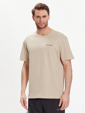 Columbia Columbia Тишърт Basic Logo 1680053 Бежов Regular Fit
