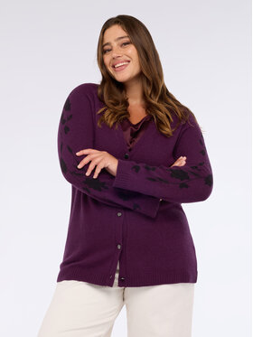 Fiorella Rubino Fiorella Rubino Cardigan M798L008197N029 Viola Regular Fit