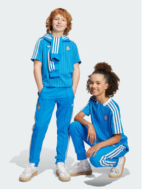 adidas adidas Spodnie dresowe Real Madrid Terrace Icons Niebieski jasny Slim Fit