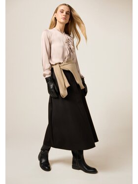 Oltre Oltre Gonna midi 1012J100316N033 Nero A-Line Fit