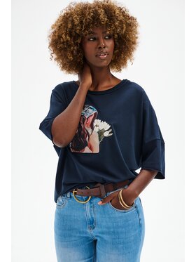 blue shadow blue shadow Bluzka Yara Niebieski Regular Fit