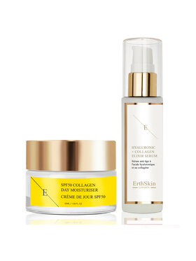 Erthskin London Erthskin London KOLAGENOWY KREM NA DZIEŃ SPF + Kwas hialuronowy i serum kolagenowe - Krem na dzień
