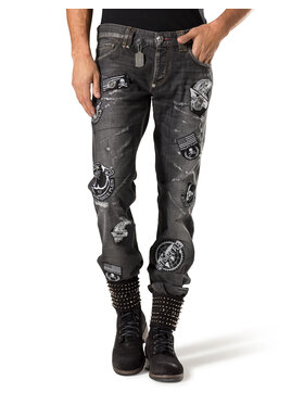 PHILIPP PLEIN PHILIPP PLEIN Džínsy 30753 Čierna Straight Fit