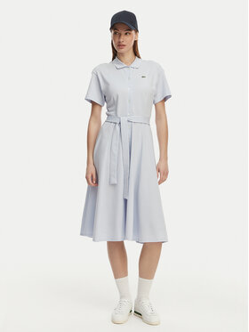 Lacoste Lacoste Srajčna obleka EF9621 Svetlo modra Regular Fit