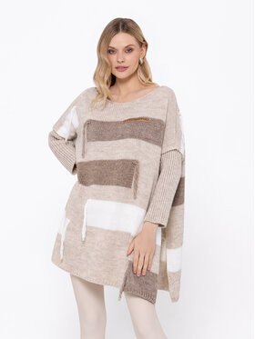LIDIA KALITA LIDIA KALITA Sweter Montmarte Beżowy Oversize