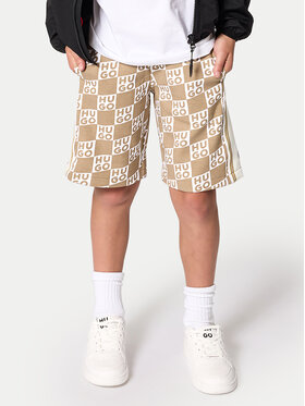 HUGO HUGO Спортивні шорти G00999 D Бежевий Regular Fit