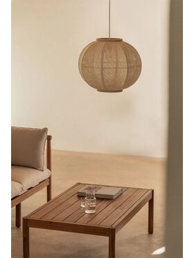 MIAhome MIAhome Lampa wisząca z lnu Ziyec Beżowy