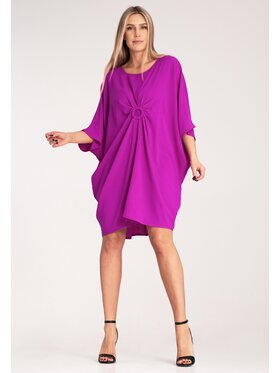 FIGL FIGL Sukienka koktajlowa M1127 Fioletowy Loose Fit