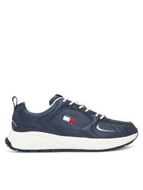 Tommy Jeans Tommy Jeans Sneakersy Tjm Runner Leather EM0EM01621 Granatowy
