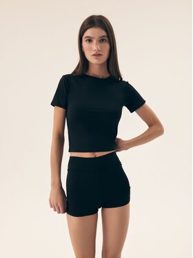 Esotiq Esotiq Szorty materiałowe 43250 Czarny Regular Fit