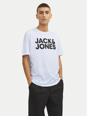 Jack&Jones Jack&Jones T-Shirt Corp Logo 12151955 Biały Standard Fit
