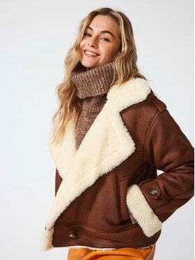 ONLY ONLY Kurtka z imitacji skóry 15293012 Brązowy Regular Fit