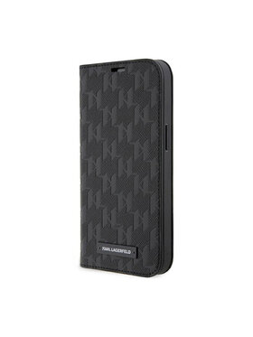 KARL LAGERFELD KARL LAGERFELD Etui na telefon Booktype Saffiano Monogram Czarny