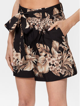 TWINSET TWINSET Šortky z materiálu 231TT2503 Černá Relaxed Fit