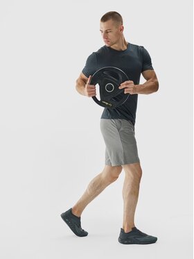 4F 4F Szorty sportowe 4FWAW24TFSHM697-25M Szary Regular Fit