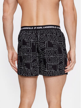 KARL LAGERFELD Set Od 3 Para Bokserica Aop Woven Boxer Short (X3) 235M2108 Crna