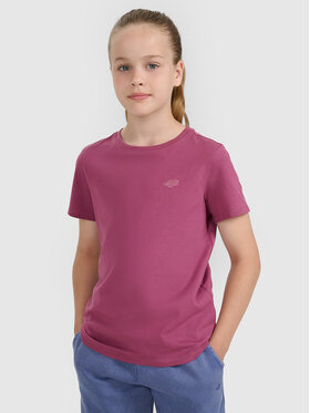 4F 4F T-Shirt BASIC+ Fioletowy Oversize