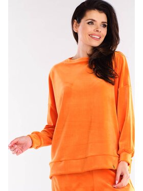 Awama Awama Bluza A410 Pomarańczowy Basic Fit