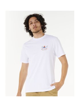 Rip Curl Rip Curl T-Shirt Aots - Cody Welsh Tee Biały Relaxed Fit