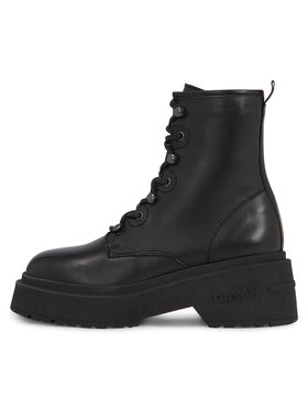 Tommy Jeans Škornji Tjw Lace Up Boot Chunky EN0EN02404 Črna