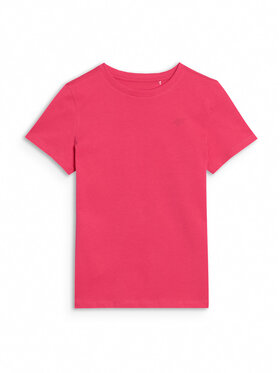 4F 4F T-Shirt BASIC+ Różowy Regular Fit