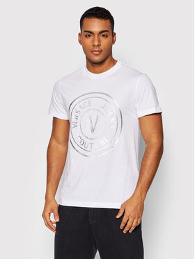 Versace Jeans Couture Versace Jeans Couture T-Shirt 72GAHT03 Biały Regular Fit