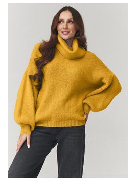 Makadamia Makadamia Sweter C19 Pomarańczowy Loose Fit