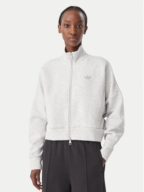 adidas adidas Bluza Spacer HY8037 Szary jasny Oversize
