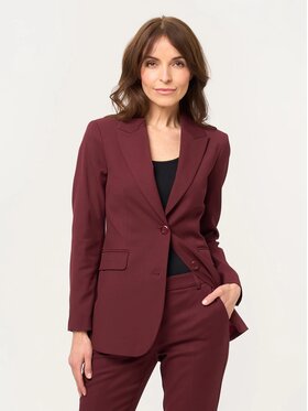 Willsoor Willsoor Marynarka 68213 Bordowy Slim Fit