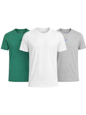 4F 4F T-Shirt Z-TTSHM3947-3-W Biały Regular Fit