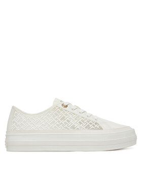 Tommy Hilfiger Tommy Hilfiger Sneakers Vulc Embroidered Sneaker FW0FW08685 Bianco
