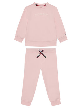 Tommy Hilfiger Tommy Hilfiger Jogginganzug Monotype KN0KN02162 Rosa Wide Leg