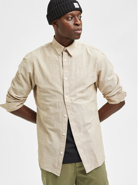 Selected Homme Selected Homme Camicia 16078867 Beige Slim Fit
