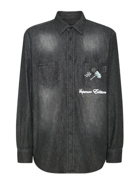 PHILIPP PLEIN PHILIPP PLEIN džínová košile 22651 Šedá Regular Fit