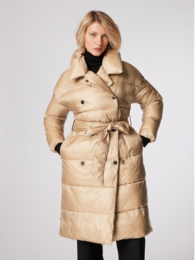 Simple Simple Pehelykabát PLD503-02 Bézs Relaxed Fit