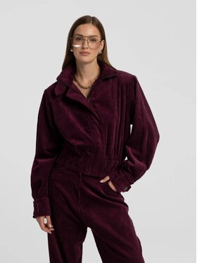 MANDRAGORA MANDRAGORA Kurtka bomber Barro Bordowy Regular Fit