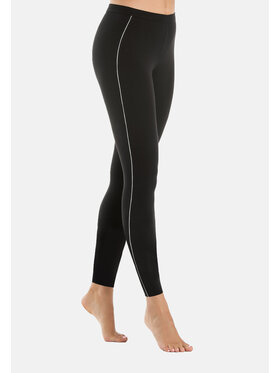 Teyli Teyli Legginsy na fitness bawełniane Athletico Czarny Regular Fit