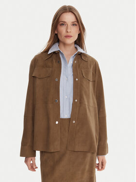 MAX&Co. MAX&Co. Μπουφάν δερμάτινο Stallo 2526446011200 Καφέ Loose Fit