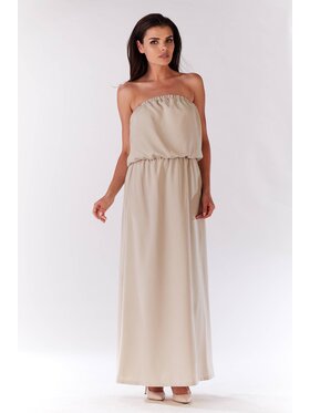 Infinite You Infinite You Sukienka letnia M135 Beżowy Basic Fit