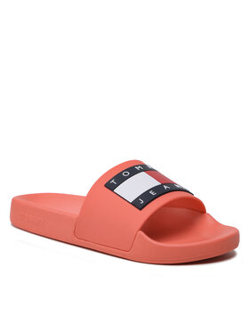 Tommy Jeans Tommy Jeans Iešļūcenes Flag Pool Slide EN0EN02351 Koraļļu