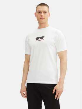 KARL LAGERFELD KARL LAGERFELD T-Shirt 755400 552235 Biały Regular Fit