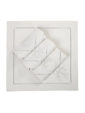 Roseberry Home Roseberry Home Serwetki Christmas Silverline Srebrny
